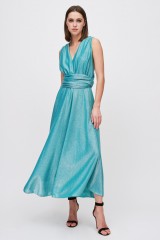 Drexcode - Laminated blue dress - Thomas Lee - Sale - 1