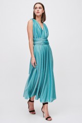 Drexcode - Laminated blue dress - Thomas Lee - Sale - 3