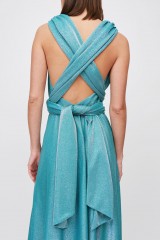 Drexcode - Laminated blue dress - Thomas Lee - Sale - 4