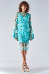 Drexcode - Dress with bell sleeves and relief decoration - Forever unique - Rent - 2