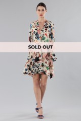 Drexcode - Short dress with colourful velvet inserts - Alice+Olivia - Sale - 4