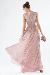 Drexcode - Long pink dress with deep neckline - Cristallini - Rent - 3