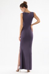 Drexcode - Plum dress with drapes - Chiara Boni - Rent - 2