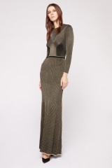 Drexcode - Long sleeve dress with golden textures - Vionnet - Rent - 1