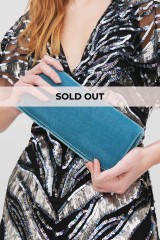 Drexcode - Cobalt velvet clutch - Anna Cecere - Sale - 1