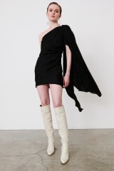 Drexcode - One-shoulder dress in silk jacquard - Nervi - Sale - 3