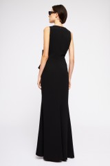 Drexcode - Black dress with ruffles - Badgley Mischka - Rent - 3