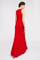 Drexcode - Red dress with ruffles - Badgley Mischka - Rent - 3