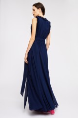 Drexcode - Long blue dress - Badgley Mischka - Rent - 4