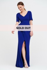 Drexcode - Dress with slit and ruffles - Badgley Mischka - Sale - 1