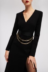 Drexcode - Black sheath dress with slit - Gucci - Rent - 3