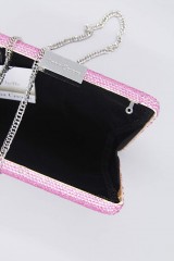 Drexcode - Pink flat clutch with rhinestones - Anna Cecere - Rent - 4