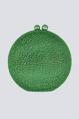 Drexcode - Round green clutch with rhinestones - Anna Cecere - Sale - 1
