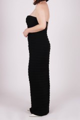 Drexcode - Black bustier dress - Carmen Marc Valvo - Rent - 4