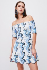 Drexcode - Dress with blue print - Cynthia Rowley - Sale - 1