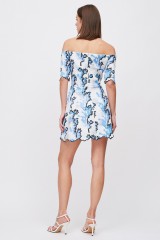 Drexcode - Dress with blue print - Cynthia Rowley - Sale - 3