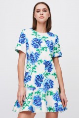 Drexcode - Dress with blue flower print - Cynthia Rowley - Sale - 1
