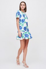 Drexcode - Dress with blue flower print - Cynthia Rowley - Sale - 2