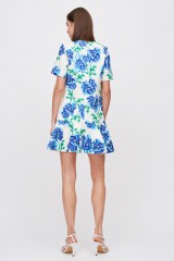 Drexcode - Dress with blue flower print - Cynthia Rowley - Sale - 4