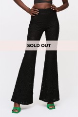 Drexcode - Black broderie anglaise trousers - Cynthia Rowley - Sale - 1