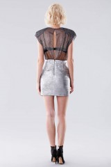 Drexcode - Dress with transparencies and silver skirt - Daniele Carlotta - Sale - 3