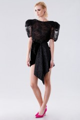 Drexcode - Black dress with sequins and side slit - Daniele Carlotta - Sale - 5