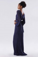 Drexcode - Blue lace dress with calla sleeves - Daphne - Sale - 3