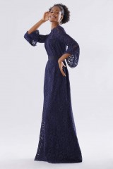 Drexcode - Blue lace dress with calla sleeves - Daphne - Sale - 5