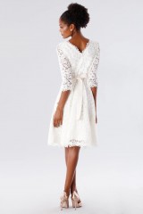Drexcode - White lace dress with removable belt - Daphne - Rent - 2