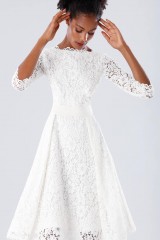 Drexcode - White lace dress with removable belt - Daphne - Rent - 5