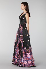 Drexcode - Black silk dress with brocade print - Tube Gallery - Sale - 4
