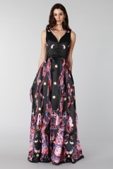 Drexcode - Black silk dress with brocade print - Tube Gallery - Sale - 1