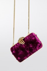 Drexcode - Purple velvet clutch with hand closure - Benedetta Bruzziches  - Sale - 1