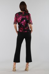 Drexcode - Sweat shirt with fuchsia brocade fantasy - Alcoolique - Rent - 3