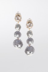 Drexcode - Earrings in silver sequins  - Shourouk - Sale - 2