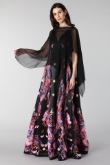 Drexcode - Black silk dress with brocade print - Tube Gallery - Sale - 8