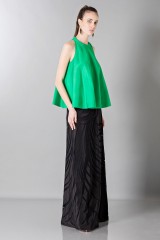 Drexcode - Floor-length silk skirt with pattern in contrast  - Vionnet - Sale - 4