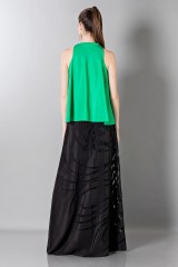 Drexcode - Floor-length silk skirt with pattern in contrast - Vionnet - Sale - 2