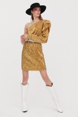Drexcode - Gold one shoulder short dress - Drexcode - Rent - 2
