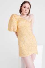 Drexcode - Micro flower patterned one-shoulder dress - Nervi - Rent - 3