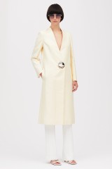 Drexcode - Ivory duster coat with maxi button - Genny - Rent - 3