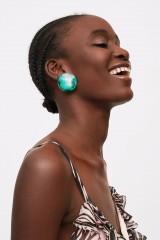 Drexcode - Green resin earrings - Sharra Pagano - Sale - 2