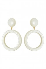 Drexcode - Ivory hoop earrings - Sharra Pagano - Sale - 2
