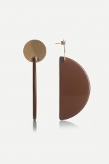 Drexcode - Brown resin earrings - Sharra Pagano - Rent - 2