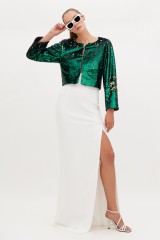 Drexcode - Wrap dress with multicolored sequins - Drexcode - Rent - 2