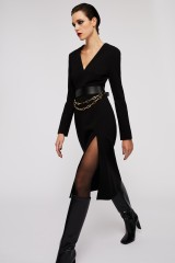 Drexcode - Black sheath dress with slit - Gucci - Rent - 1