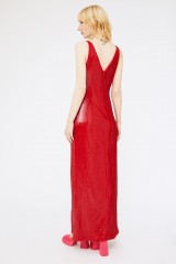 Drexcode - Long red dress - Halston - Rent - 4