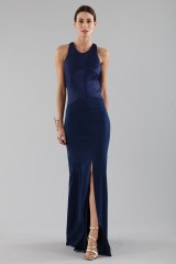 Drexcode - Blue dress with structured top - Halston - Sale - 1