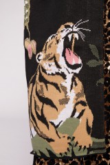 Drexcode - Black duster coat with tiger print, - Hayley Menzies - Rent - 4
