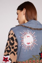 Drexcode - Blue duster coat with animal print, - Hayley Menzies - Rent - 4
